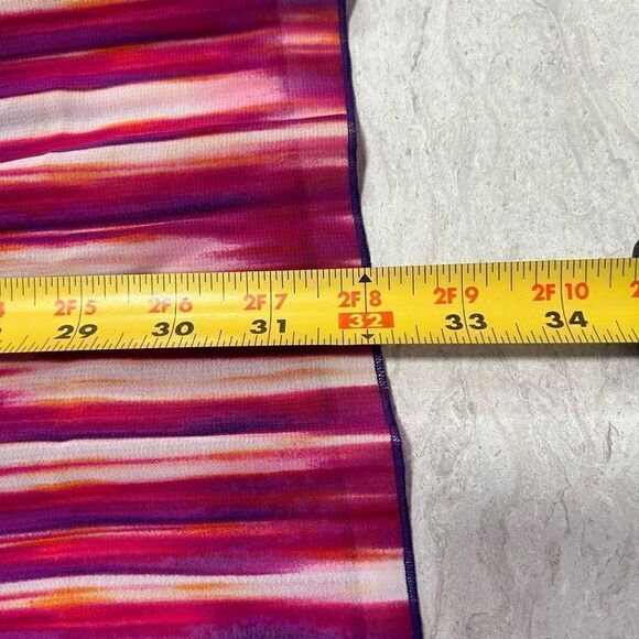 Catherine’s Sequin 70’s Multicolor Tie Dye Crinkle Split Sleeve Top Size 2X - Picture 12 of 13
